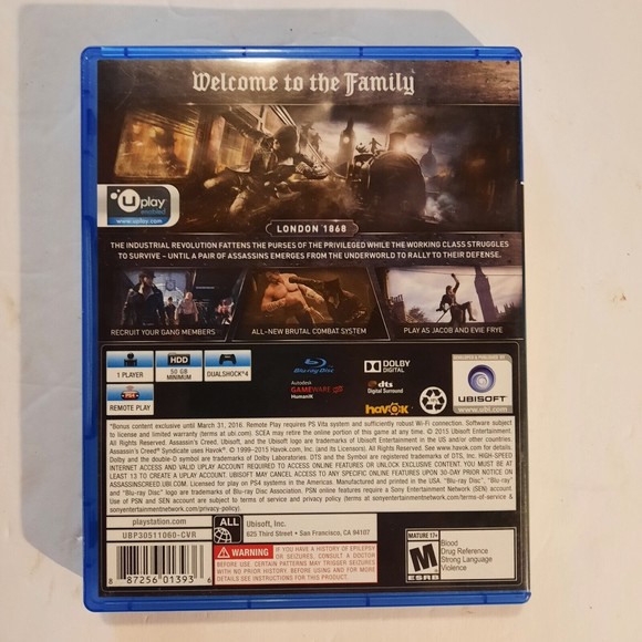 Assassin's Creed Syndicate - Limited Edition (PS4, 2015) - Picture 2 of 8